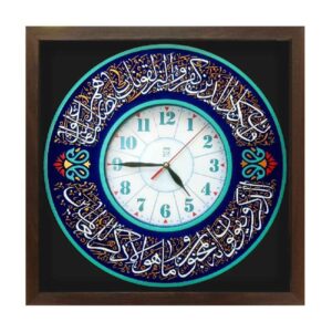ساعة ديكور إسلامي بنقش “وَإِن يَكَادُ”