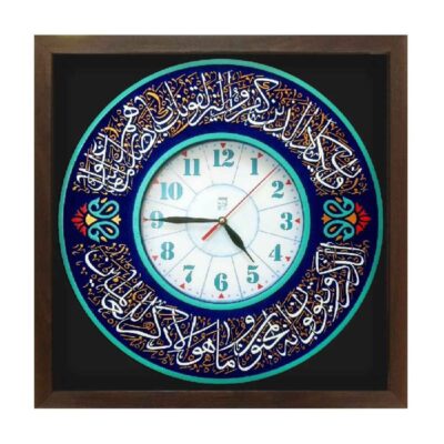 ساعة ديكور إسلامي بنقش “وَإِن يَكَادُ”