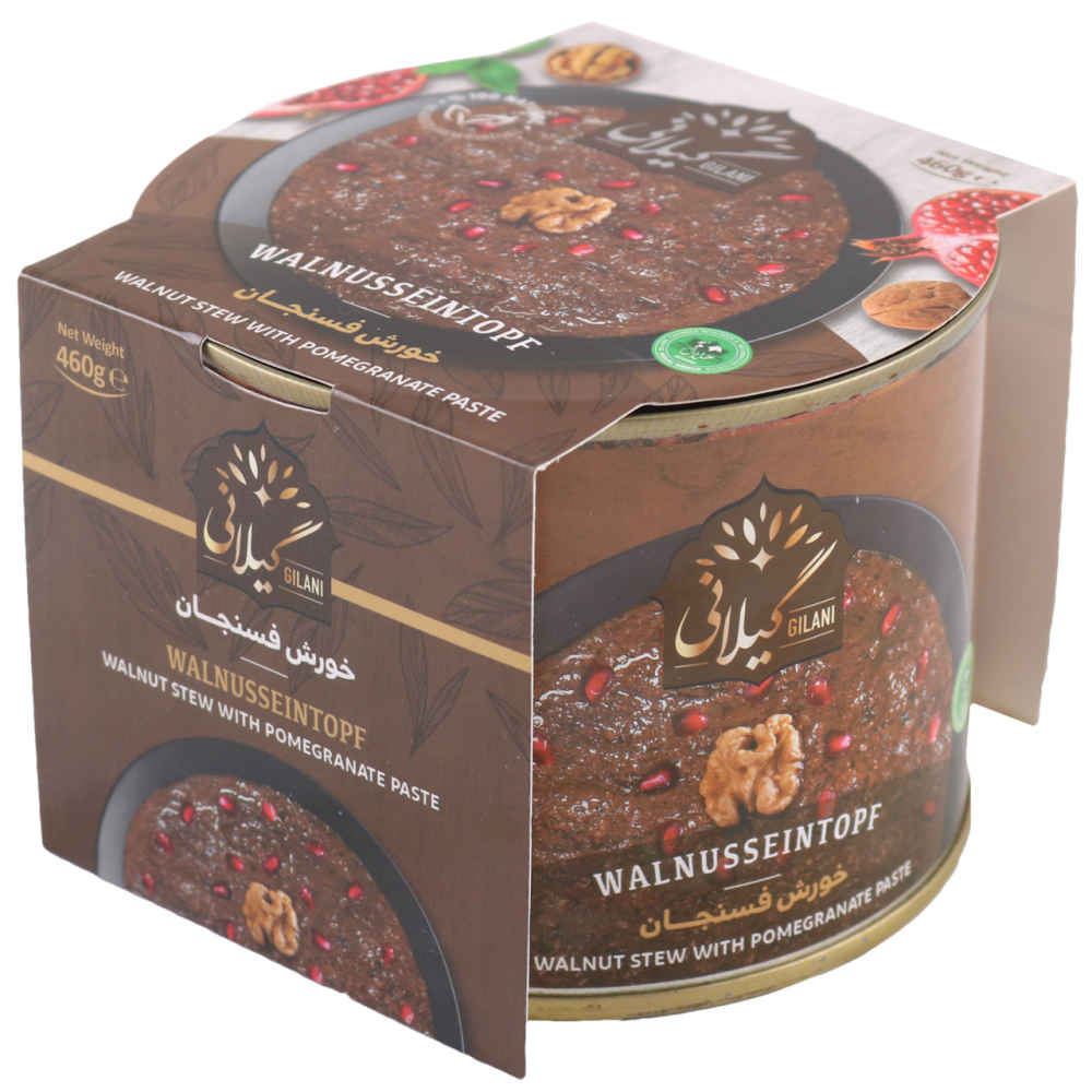 خورشت فِسِنْجان - طبق طبخ إيراني بالرمان والجوز، معلب (عبوات ٥)