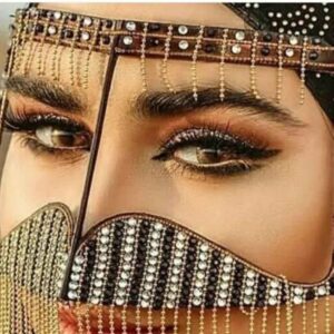 البرقع الخليجي يدوية الصنع بالماس – نموذج إيلليا