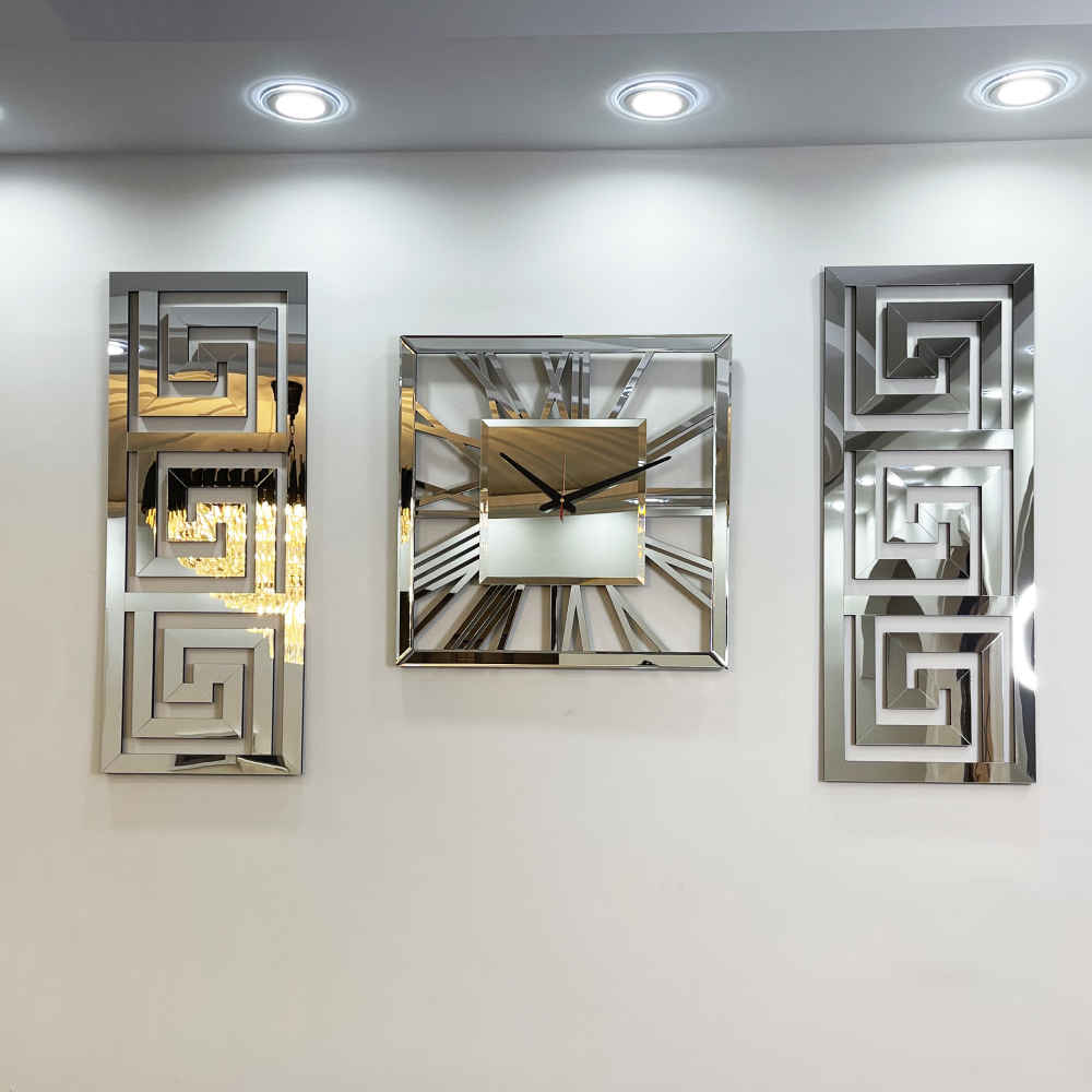 مجموعة ساعات حائط عصرية من 3 قطع بتصميم هاربر