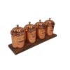 علبة مطبخ من النحاس مصنوعة يدويًا لتعزيز مطبخك - دارا (4x)