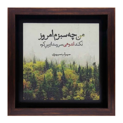 بلاط إيراني مزخرف بإطار – سبز