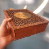 صندوق خشبي لحفظ القرآن - مقطع بالليزر، نموذج كريم