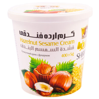 صلصة الطحينة الكريمية من شيريزا بنكهة البندق – كريم بذور السمسم الإيراني، 400 جرام (3x)