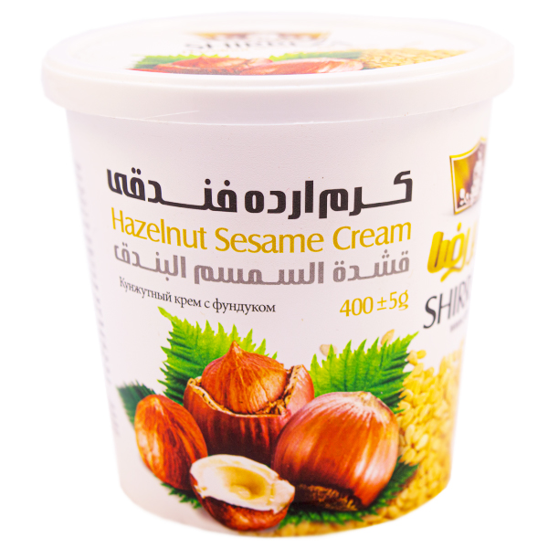 صلصة الطحينة الكريمية من شيريزا بنكهة البندق - كريم بذور السمسم الإيراني، 400 جرام (3x)