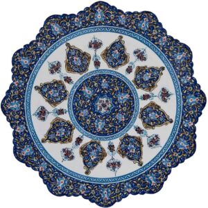 لوحة من النحاس الزخرفية المطلية يدوياً بالمينا الإيراني نارنج
