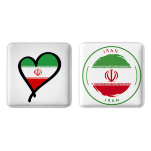 مجموعة أزرار دبوس إيرانية – علم إيران (2 قطعة)