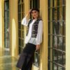 صديري نسائي إيراني بالأبيض والأسود موديل آيدا