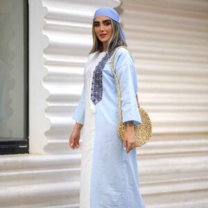 Women’s Long Sleeve Linen Dress Model Maral