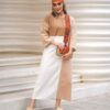 Women's Long Sleeve Linen Dress Model Maral
