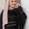 عباية أنيقة للنساء باللون الأسود الأنيق مع تطريز لامع