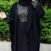 عباية الفراشة الأنيقة للنساء – قماش كريب أنيق ومريح