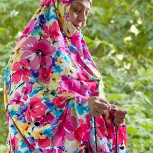 شادر صلاة إسلامي بكم للنساء مثالي للصلاة – نقشة زهور روجين