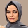 حجاب شيفون رمادي داكن شيلة للنساء المسلمات