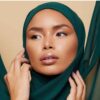 حجاب شيفون أخضر شيلة للنساء المسلمات