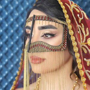 البرقع الخليجي يدوية الصنع بالماس – نموذج مجلسي