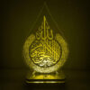 لمبة LED ليلية إسلامية ثلاثية الأبعاد آية العرش
