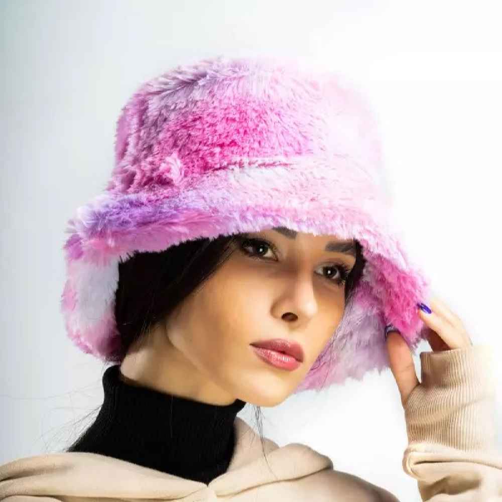 قبعة دلو شتوية للنساء - موديل سميك