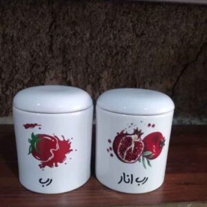 وعاء علب سيراميك لتخزين معجون الطماطم والرمان