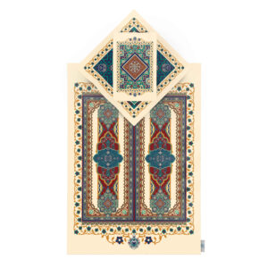 سجادة الصلاة الإسلامية المخملية الساجدة بتصميم الزهور