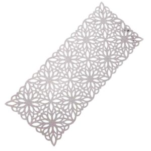 عداء طاولة من الجلد الصناعي بتصميم لامع شيك