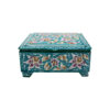 Copper Jewelry Box Hand-Painted with Iranian Minakari Enamel