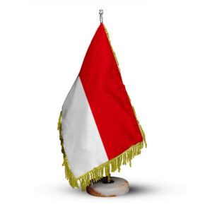 علم الطاولة لإندونيسيا بقاعدة حجرية