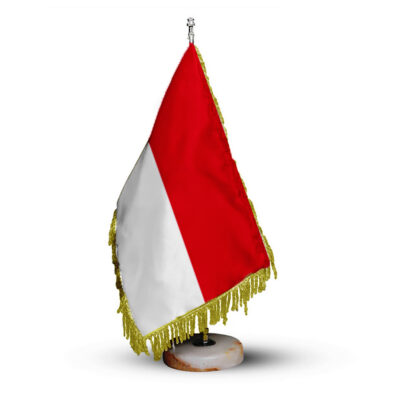علم الطاولة لإندونيسيا بقاعدة حجرية
