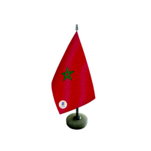 علم الطاولة للمغرب بقاعدة حجرية