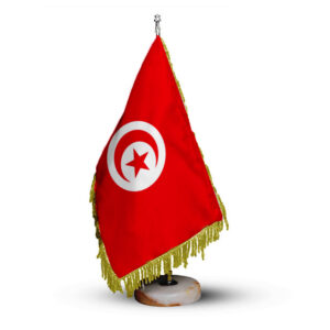 علم الطاولة لتونس بقاعدة حجرية