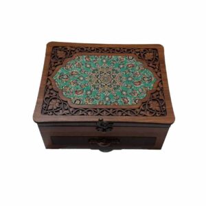 صندوق خياطة خشبي بتصميم ترمه أنيق