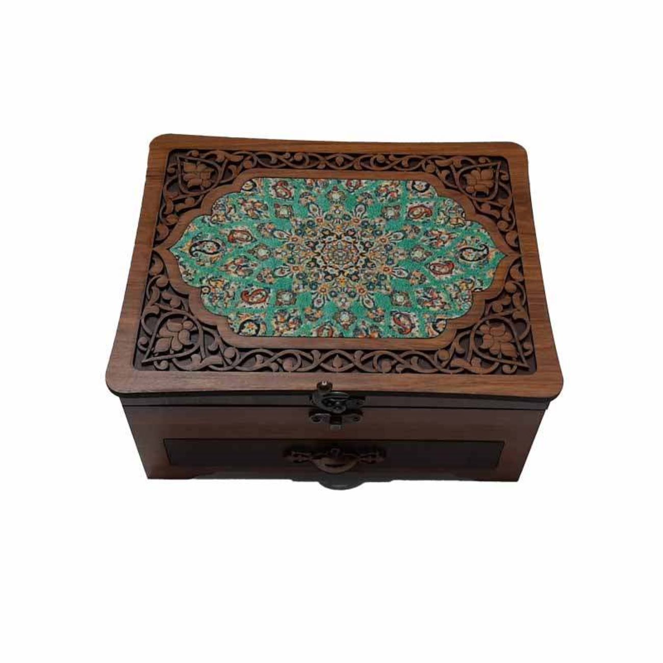 صندوق خياطة خشبي بتصميم ترمه أنيق