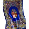 سجادة حرير إيرانية أصلية معقودة يدويًا بتصميم زهور بلون أزرق - قم