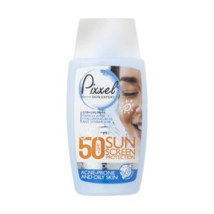 واقي شمس بيكسل شفاف SPF50 للبشرة الدهنية المعرضة لحب الشباب