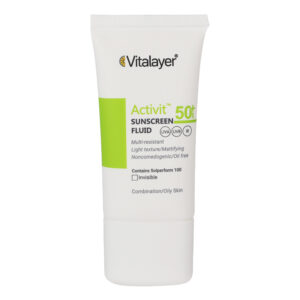 واقي شمس فيتالير السائل الشفاف SPF50 للبشرة المختلطة والدهنية