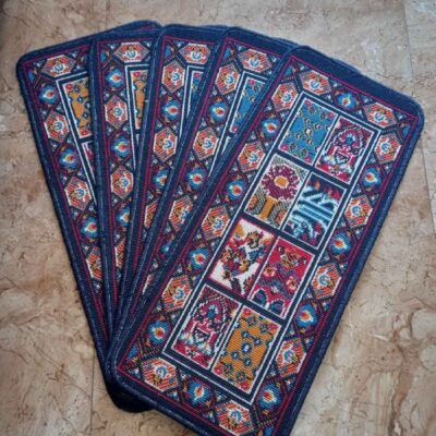 سجادة سلالم داخلية – غير قابلة للانزلاق، مستوحاة من التصميم الإيراني، 5 قطعة