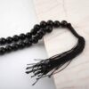 السبحة الإسلامية من العقيق الأسود مصنوعة بـ 33 حبة تسبيح