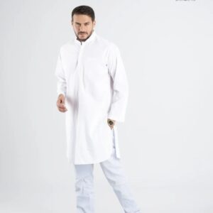 Pakistani Ethnic Dress for Men in White