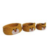 Bear Crochet Storage Basket Yarn Set of 3