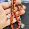 مسبحة إسلامية من اليمني العقيق مصنوعة من 33 حبة تسبيح مسبحة