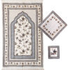 سجادة الصلاة الإسلامية الرقيقة بتصميم الزهور