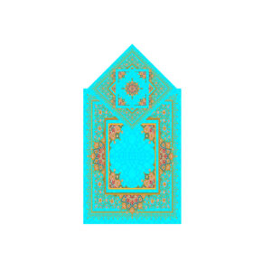 سجادة الصلاة الإسلامية الرقيقة بالمخمل بتصميم إسليمي تقليدي