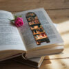 فواصل كتب خشبية بتصميم رف كتب - مجموعة من 3