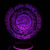 مصباح ليلي ثلاثي الأبعاد LED آية الكرسي مع قاعدة خشبية