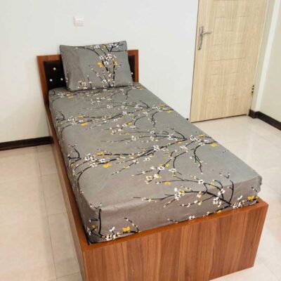 طقم ملاية سرير من قطعتين بتصميم زهور
