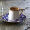 مجموعة شاي وقهوة إيرانية من البورسلين مكونة من 6 قطع بتصميم العين الشريرة