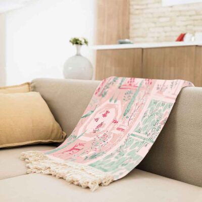 بطانية أريكة بتصميم مدينة الأحلام – مثالية لليلة الأفلام والاسترخاء