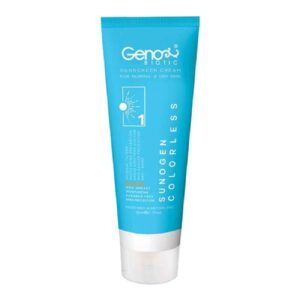 كريم واقي من الشمس للبشرة الجافة والعادية – بدون لون – جينوبايوتيك SPF50، 50 مل (عبوة من 2)