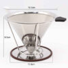 مصفاة قهوة V60 - فلتر قهوة معدني للتحضير في المنزل وبيئة العمل